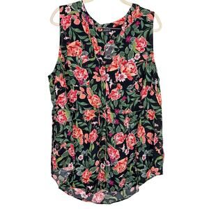Torrid Floral Sleeveless Babydoll Top Size 2 NEW 2x